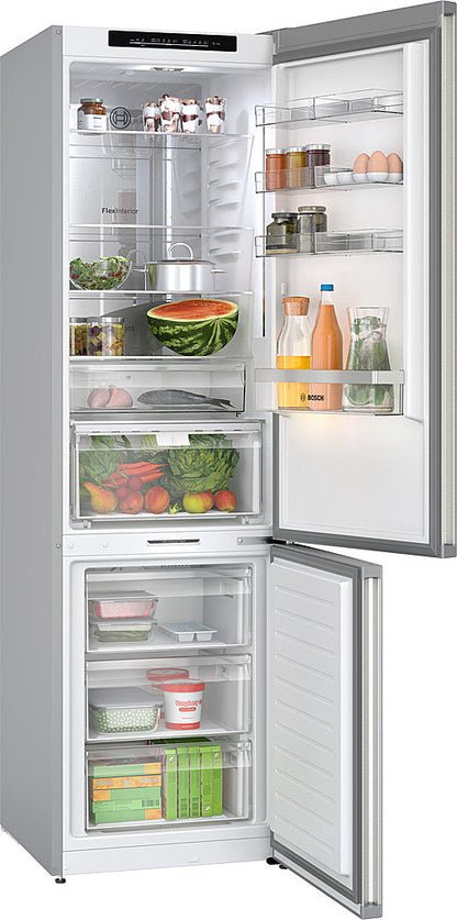 Bosch - 500 Series 12.8 Cu. Ft Bottom-Freezer Counter-Depth Smart Refrigerator - Stainless Steel