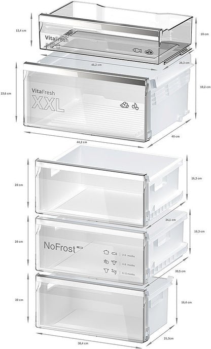 Bosch - 500 Series 12.8 Cu. Ft Bottom-Freezer Counter-Depth Smart Refrigerator - Stainless Steel