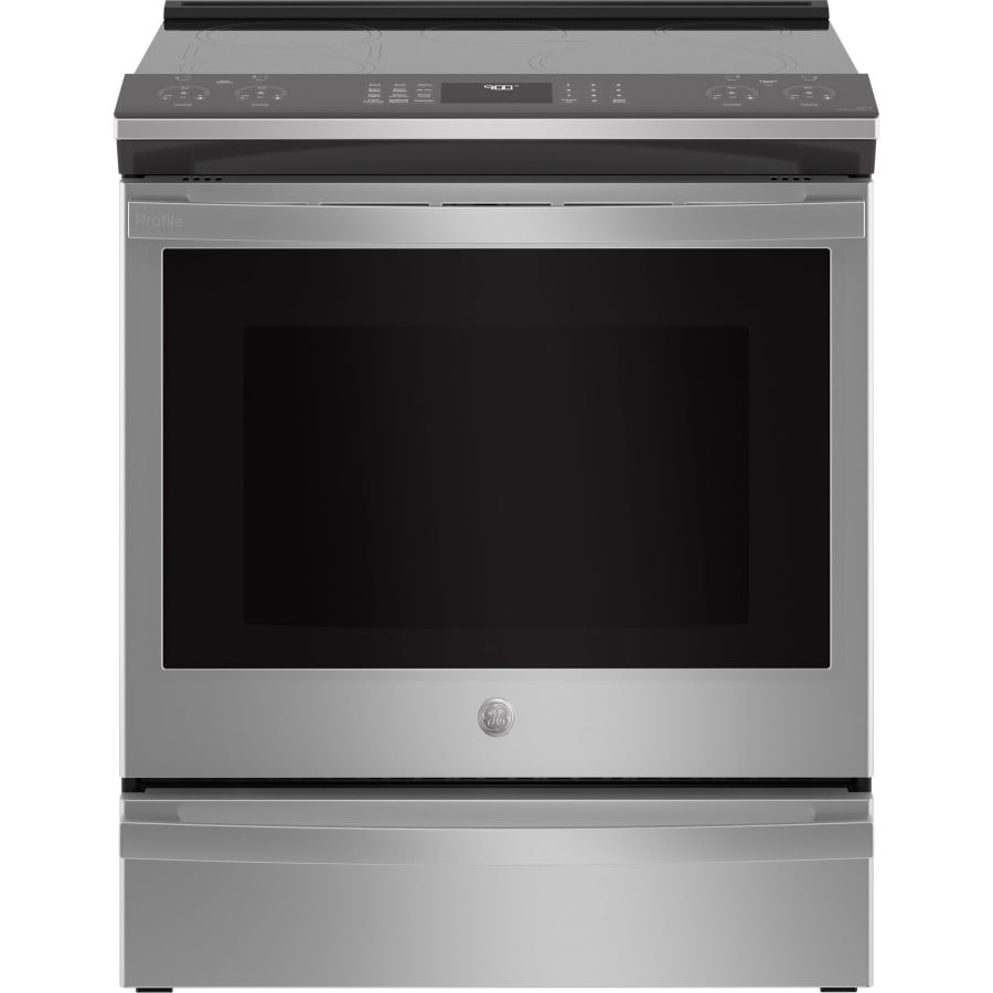 GE Profile 30 Inch Wide 5.3 Cu. Ft. Slide-In Electric Range with True European Convection and Wi-Fi Connectivity