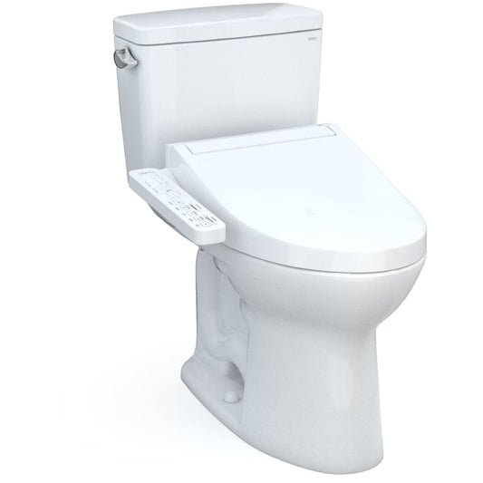 TOTO Drake 1.6 GPF Two Piece Elongated Toilet with Left Hand Lever - Bidet Seat Included
